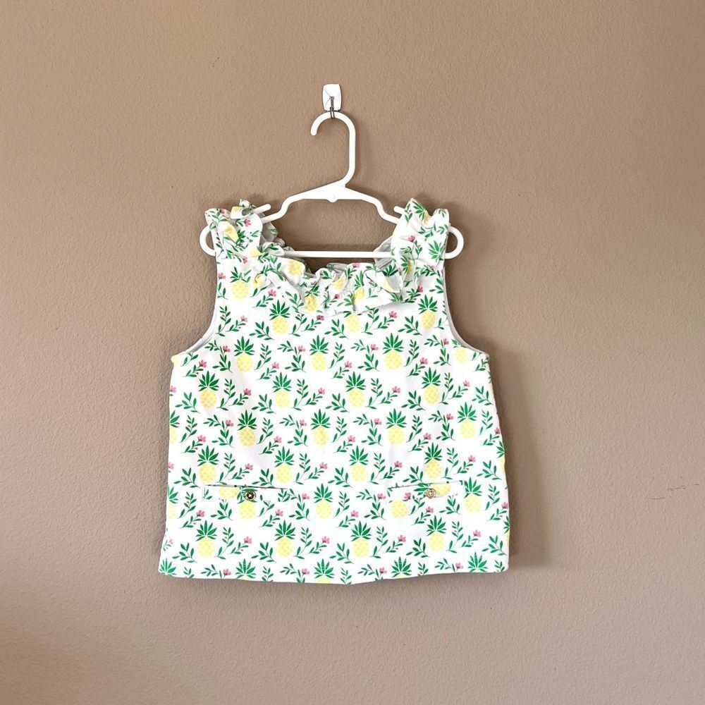 Janie And Jack Pineapple Print Ruffle Top